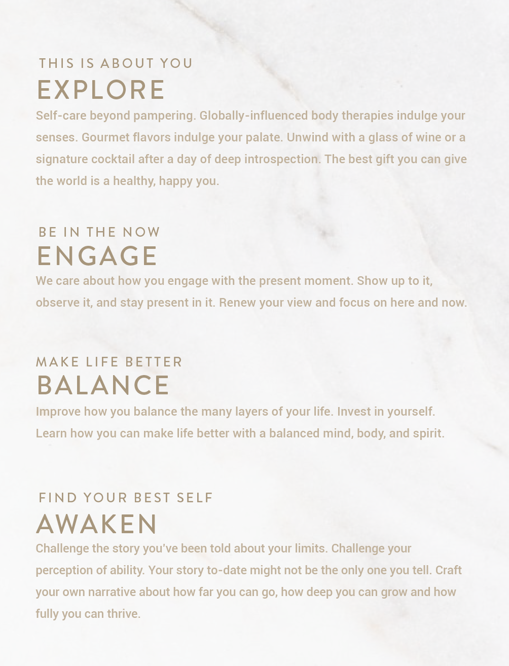explore engage balance awaken